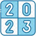 2023 Ano Calendario Icono