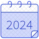 Ano Calendario Ano 2024 Icono