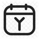 Ano Construido Ano Calendario Ícone