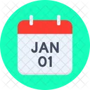 Calendario Enero Nuevo Icono