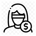 Anonymous Woman Dollar Icon