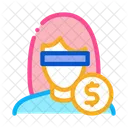 Anonymous Woman Dollar Icon