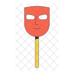 Anonymous mask on stick gloats  Icon