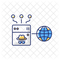 Transparent proxy Icon - Download in Colored Outline Style
