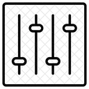 Anpassung Equalizer Mischen Symbol