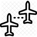 Anschlussflug Flugtransfer Transit Symbol