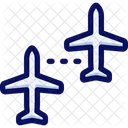 Anschlussflug Flugtransfer Transit Symbol