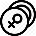 Anstecknadeln Weibliches Symbol Anstecknadel Symbol
