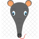 Black Anteater Face Icon
