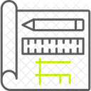 Anteproyecto plan arquitectura diseño construcción casa dibujo arquitecto construcción ingeniería  Icono