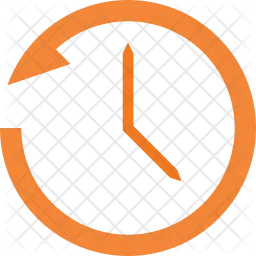 Anti-clockwise clock  Icon