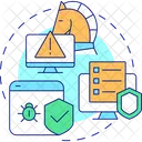Protecting Privacy Online App Screen Concept Icon