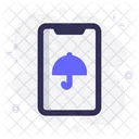 Mobile Anti Virus Umbrella Icon