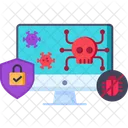 Cyber Crimes Cyber Security Antivirus Icon