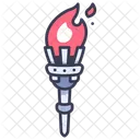 Antorcha Medieval Fuego Icono
