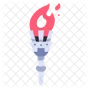 Antorcha Medieval Fuego Icono