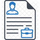 Bewerber Arbeitssuchender Lebenslauf Symbol