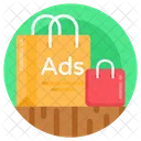 Anuncio De Compras Bolsas De Compras Anuncio De Compra Icono