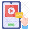 Anúncio em vídeo para celular  Ícone