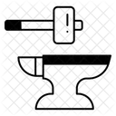 Anvil Hammer Blacksmith Icon