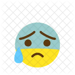Anxious Face with Sweat Emoji Icon