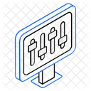 Systemeinstellung Monitoranpassung Monitortuning Symbol