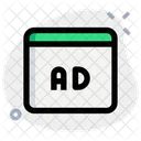 Anzeigenbrowser Online Werbung Werbung Symbol