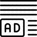 Linker Rand der Anzeigenecke  Symbol