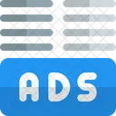 Anzeigenunterrand Werbung Anzeige Symbol