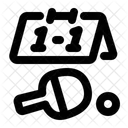 Anzeigetafel Tischtennis Pingpong Symbol