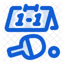 Anzeigetafel Tischtennis Pingpong Symbol
