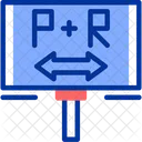 Park And Ride Estacionamiento Para Viajeros Estacion De Transferencia Icono