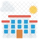 Sun Weather Building Icon