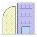 Apartment Building Lineal Color Icon Icon