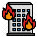 House Fire Apartment Fire Burning Icon