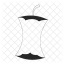 Apfel Kern Gebissen Symbol