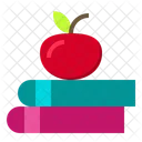 Apfel Bucher Schule Symbol