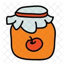 Apfel Marmelade Einmachglas Symbol