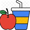 Vermogenswert Apfelsaft Getrank Symbol