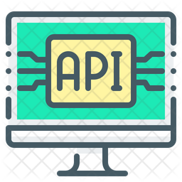 Api Icon - Download in Colored Outline Style