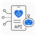 API De Soins De Sante Integration Medicale Technologie De La Sante Icône
