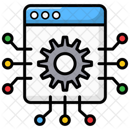 API Interface Icon - Download in Colored Outline Style