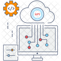 Api Interface Icon - Download in Colored Outline Style