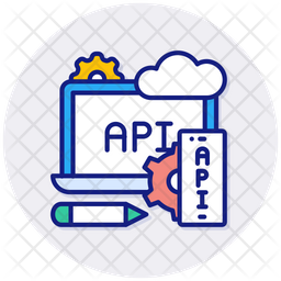 Api interface Icon - Download in Colored Outline Style