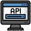 API On Line API De Computador API Da Web Ícone