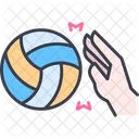 Aplastar Volea Voleibol Icono