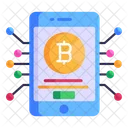 Aplicacion Bitcoin Aplicacion De Criptomonedas Dinero Digital Icono