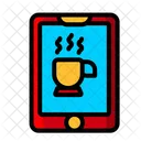 Aplicacion De Cafe Movil Aplicacion Movil Aplicacion De Cafe En Linea Icono