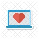 Computadora Portatil Amor Corazon Icono