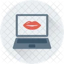 Amar Computadora Portatil Labios Icono